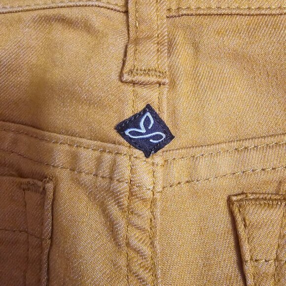 Prana Jett Dripped Cumin Ombre Low Rise Zip Cuff Capris Sz 27 - Picture 6 of 10